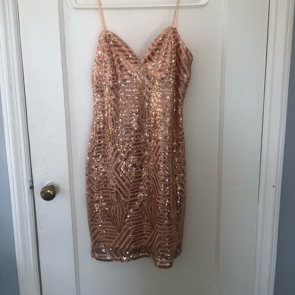 GUESS Gold Bodycon Dress